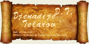 Đenadije Telarov vizit kartica